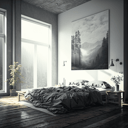 a clutter free bedroom