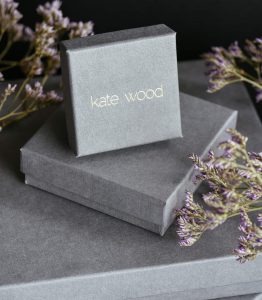 Kate Wood Jewellery boxes in grey and gold