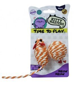 KM RATON+PELOTA SISAL BLCO Y NARANJA