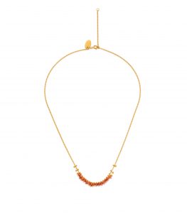 Orange sapphire necklace by Kate Wood