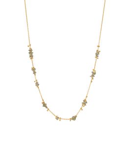Green sapphire and gold vermeil necklace