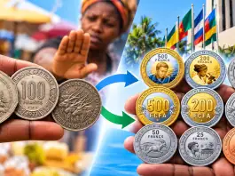 Anciennes pièces de monnaie au Cameroun