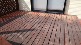 ウッドデッキ　塗装前