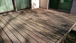 ウッドデッキ塗装作業前