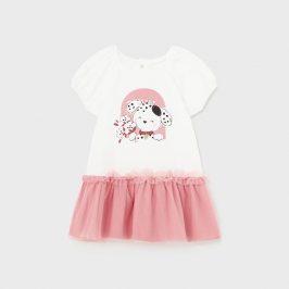 Vestido combinado tul Perrito  Mayoral