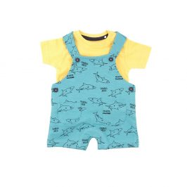 Conjunto Peto Camiseta Algodón Tiburón Babybol