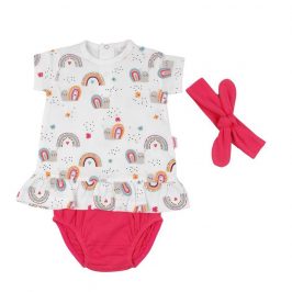 Vestido Braga Cinta Arco Iris Babybol