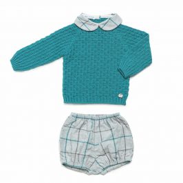 Conjunto pantalón Cuadros Verde- JULIANA
