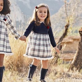 Vestido Cuadros Marino - JULIANA