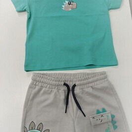 Conjunto algodón dinosaurio verde MAYORAL