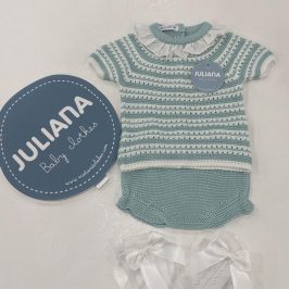 Conjunto Braga  Punto Pasacintas aguamari- JULIANA