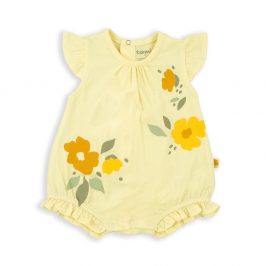 Pelele tirantes flores amarillo BABYBOL