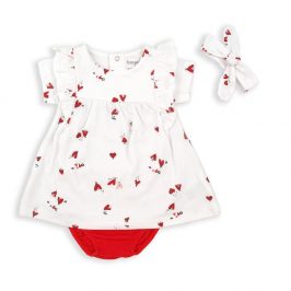 Vestido Braga Cinta Mariquitas corazón BABYBOL