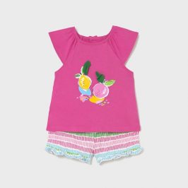 Conjunto pantalón corto y camiseta frutas MAYORAL