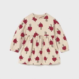 Vestido felpa estampado bebé setas MAYORAL