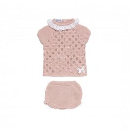 Conjunto Braga punto Rombos  rosa palo  - JULIANA