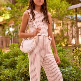 Conjunto Pantalón Largo Rayas Coral MAYORAL