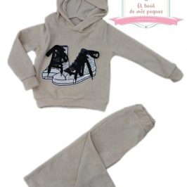 Conjunto micropana zapatillas crudo