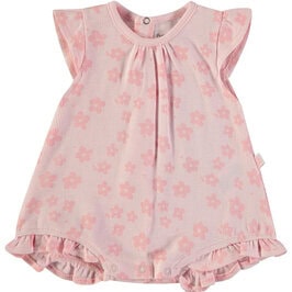 Pelele tirantes flores tonos rosa BABYBOL