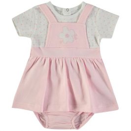 Vestido rosa para bebé braguita cubrepañal BABYBOL
