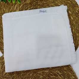 Gasas algodón blancas filo-puntilla  73 x 73