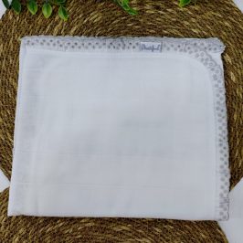 Gasas algodón gris filo-puntilla  73 x 73