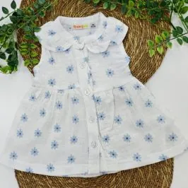 Vestido + Cinta Flores Blanco BABYBOL