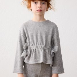 Conjunto moñas tricotosa Gris MAYORAL