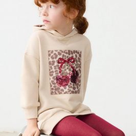 Vestido felpa con capucha cerezas Tofu MAYORAL