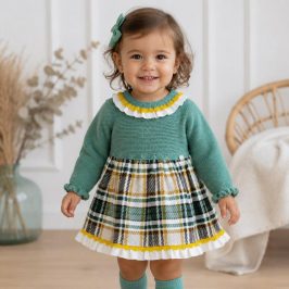 Vestido punto hoja Verde JULIANA