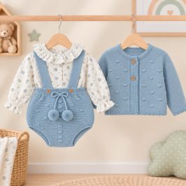 conjunto ranita,camisa estampada,chaqueta celeste