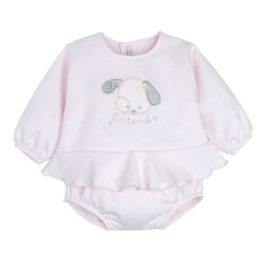 conjunto niña calamaro algodon rosa burela