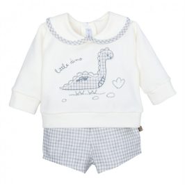 conjunto niño calamaro vichy gris  foz