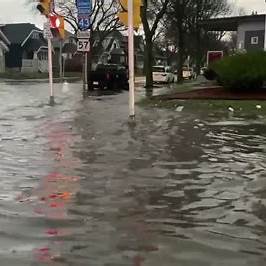 flooded street after storm