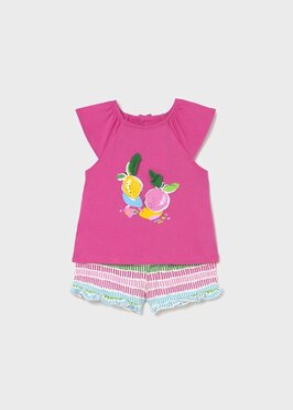 Conjunto pantalón corto y camiseta frutas MAYORAL