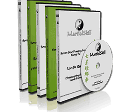 Complete Seven Star Praying Mantis Kung Fu DVD box set for martial arts training.