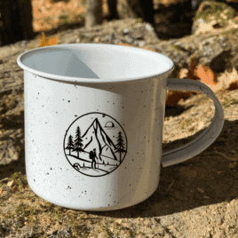 Letchworth - Bulk Custom Printed 16oz Powder Coated Carbon Steel Mug