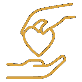 Obrazek - dwie dłonie a między nimi serce. Terapia par pomaga budować bliskość, intymność i zaufanie w związku