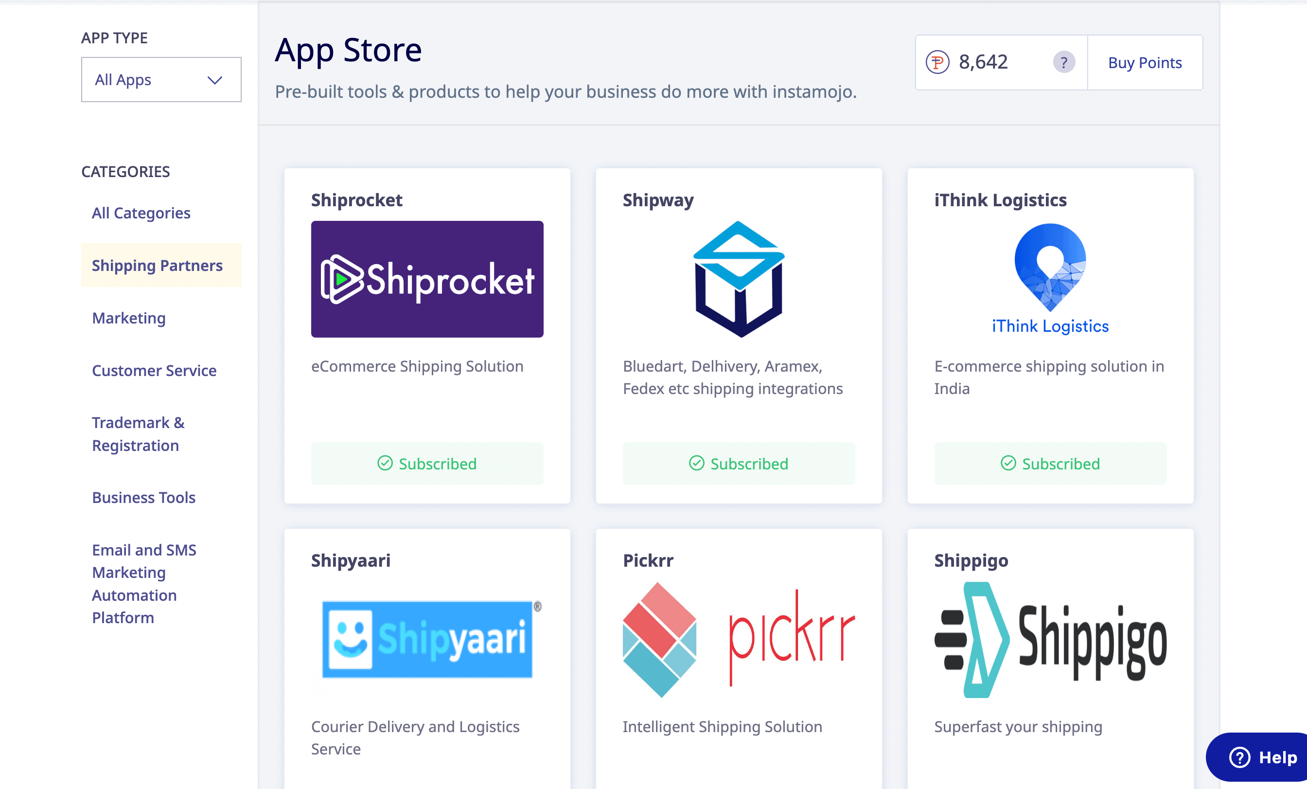 manage shipping on Instamojo dashboard