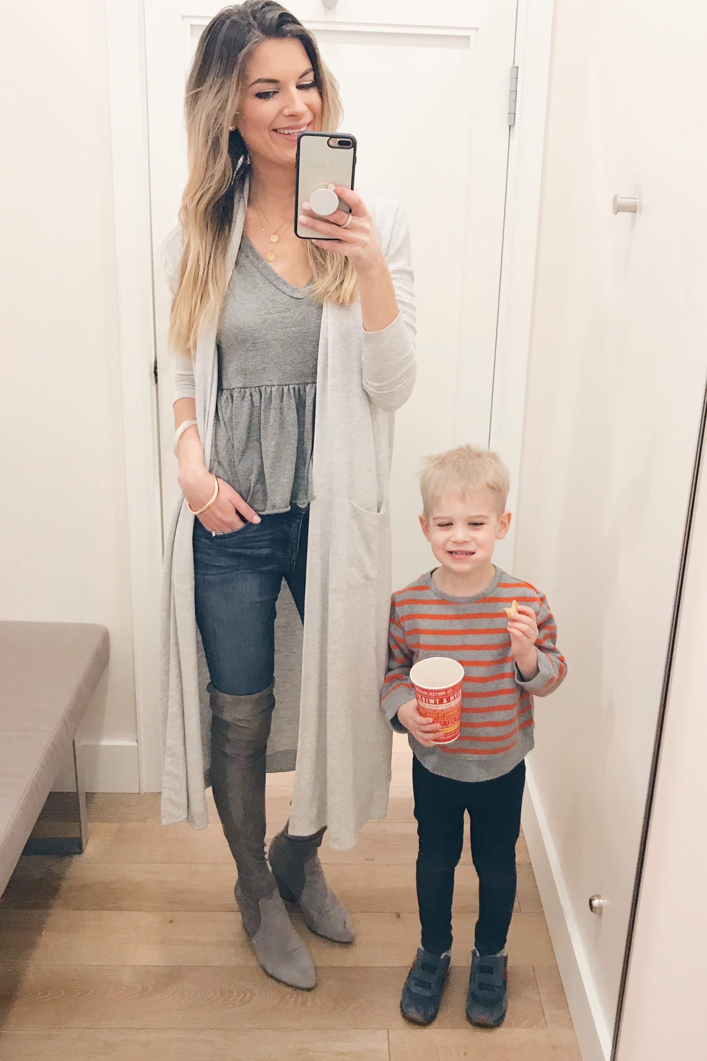  loft sale picks january 2019 - duster cardigan in gray