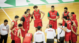 alt= AfroBasket le Maroc joue son va tout pour se qualifier.