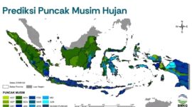 Badan Meteorologi, Klimatologi, dan Geofisika (BMKG) mengingatkan semua pihak untuk siaga menghadapi puncak musim hujan yang diperkirakan berlangsung mulai November 2025 hingga Februari 2026.