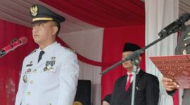 Camat Tanjungsiang Pimpin Upacara peringatan HUT ke-81 Kemerdekaan Republik Indonesia, berlangsung khidmat.