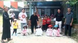 Antusias anak-anak saat mengikuti perlombaan di HUT  Kemerdekaan ke-81 RI. 