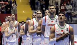 alt= AfroBasket le Maroc joue son va tout pour se qualifier.