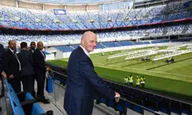 alt= Infantino séduit par le Grand Stade de Tanger