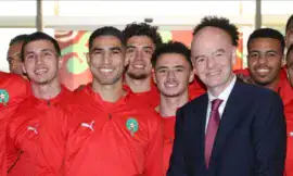 alt= Mondial 2026 Gianni Infantino voit le Maroc soulever le titre.