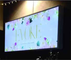 Shopfront Lightbox Sign installed at storefront