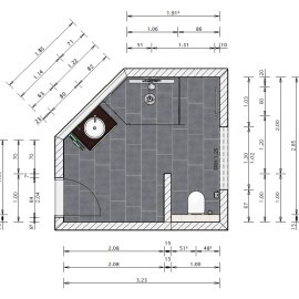 2D Draufsicht Bad