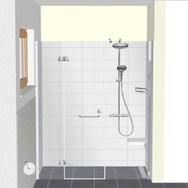 3D Perspektivansicht der Dusche